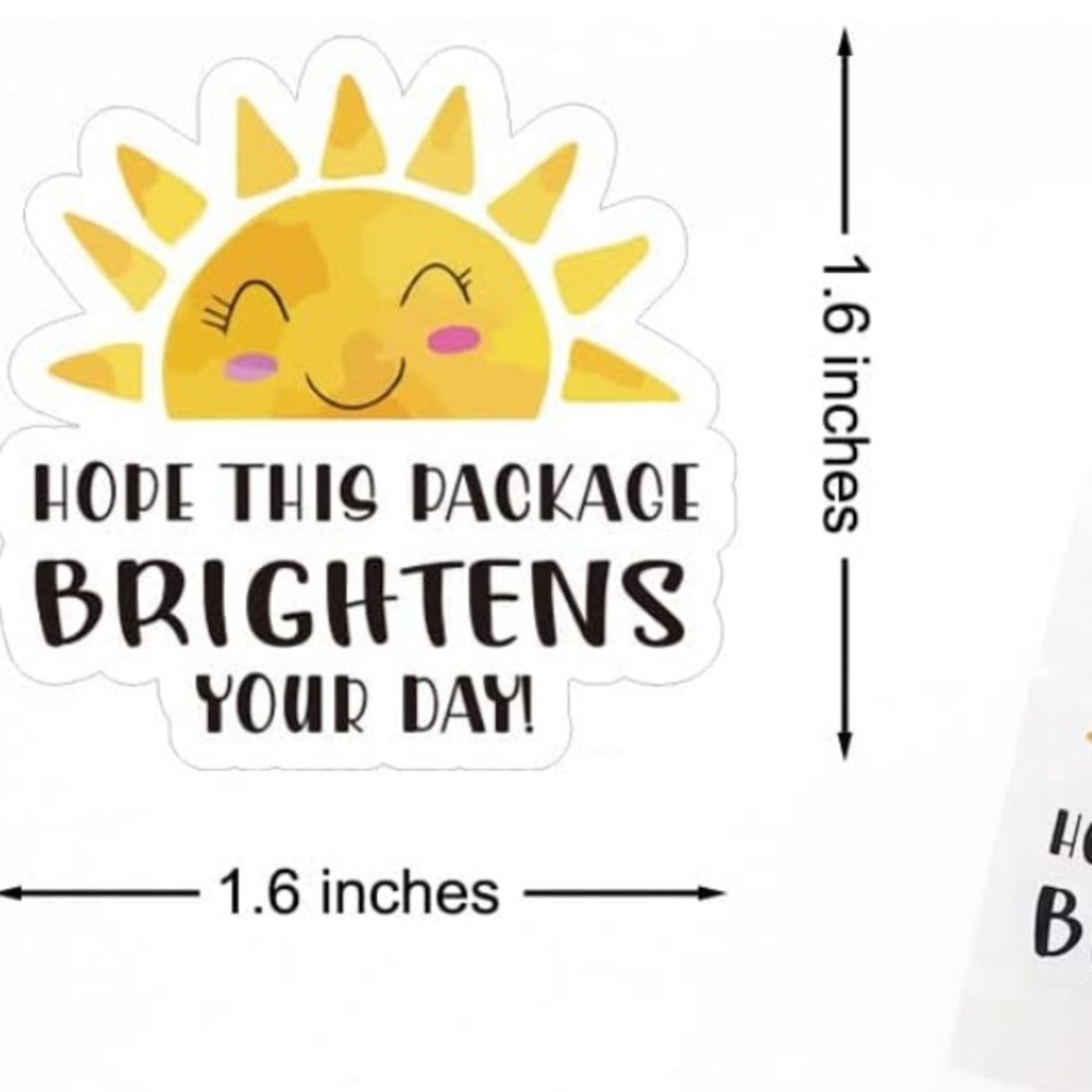 2 SETS LEFT☀️50 Hope this package brightens your day stickers - Picture 2 of 3